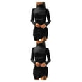 thumbnail image 2 of Goriertaly Robe à Manches Longues pour les Femmes en Tissu Polyester Respirant Élégant Polyester Fait Robe de Velours 3XL 2Set, 2 of 6