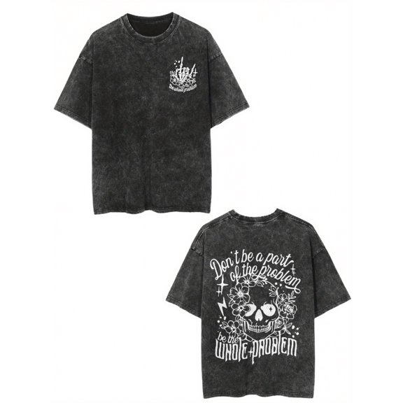 oversized t shirts featuring a skull and flower print summer wear