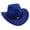 Blue, variant on Wide Brim Hat Hiking Camping Teens Performance Cap Casual Western Cowboy Hat Navy Blue