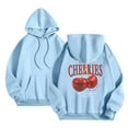 thumbnail image 4 of KDFJPTH Sweatshirts for Women Loose Fit Cherry Hoodie Top, 4 of 6