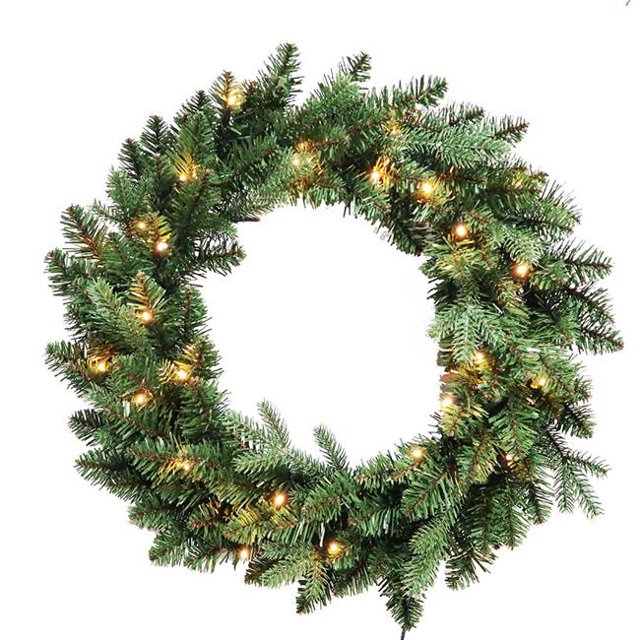 Kurt S. Adler P60240LEDWW 24 in. Battery-Operated Warm White LED Jackson Wreath