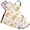 Cute Duck Flower Sun, variant on Fresh Cherries 5 Pcs Kitchen Set Heat Resistant Oven Mitts and Non-Slip Pot Holders with Adjustable Cooking Apron
