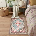 thumbnail image 3 of Lahome Decor 2'x3' Small Area Rug for Living Room,Machine Washable Non Slip Inside Floor Mat,Vintage Rug,Low Pile Lightweight Vintage Rug for Bedroom Dining Room Office Farmhouse,Sky Blue, 3 of 11
