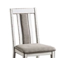 thumbnail image 4 of Miekor Furniture Set of 2 Upholstered Side Chairs in Weathered White and Warm Gray Finish W4US6291, 4 of 6