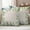 Brown Green, variant on Eucalyptus Leaves Outdoor Waterproof Pillow Covers, Summer Pastoral Botanical Gray Wooden Decorative Square Throw Pillowcase Sofa Cushion Sham for Patio/Couch/Chair, 18"x18" 2 Pack