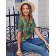 thumbnail image 5 of SWQZVT Blouses for Women Dressy Casual Short Sleeve Summer Womens Tops Fashion Business Dressy Work Shirts, 5 of 6