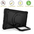 thumbnail image 5 of Kids Case for Samsung Galaxy Tab A 10.1 inch 2019 Tablet, Dteck 360 Degree Swivel Handle Grip Stand Heavy Duty Rugged Shockproof Case with Carrying Shoulder Strap for Samsung SM-T510/T515,Black, 5 of 9