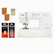 Janome HD3000 Heavy Duty Sewing Machine w/Hard Case + Ultra Glide Foot + Blind Hem Foot + Overedge Foot + Rolled Hem Foot + Zipper Foot + Buttonhole Foot + Leather and Universal Needles + More!