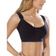 thumbnail image 2 of Burvogue Bras Women Seamless Padded Push Up Post-surgery Bra Front Closure Brassiere Vest Underwear Gather Adjustable Sports Bra, 2 of 4