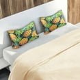 thumbnail image 7 of Tropical Pineapple Satin Pillowcase for Hair and Skin Silk Pillowcase, Standard Size(20x26 inches) - Slip Cooling Satin Pillow Covers with Envelope Closure（398） Home Decor Gifts, 7 of 7