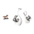 thumbnail image 1 of Figura De Cisne Con Caballo, Escultura, Obra De Arte Coleccionable, Adorno Para Escritorio, Mesa, Centro De Mesa, Estantería, Mueble De Sala De Estar, Decoración Del Hogar, Regalo De, 1 of 8