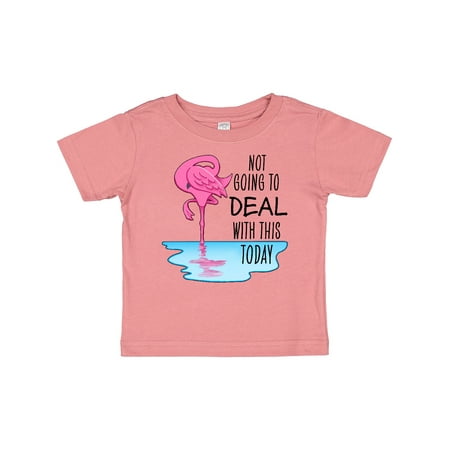 

Inktastic Not Going to Deal with This Today- sleeping flamingo Boys or Girls Baby T-Shirt