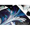 thumbnail image 3 of XXL Mouse Pad/Mat | (35.5''x15.8''x0.12'') Light Series Mousepad for Maximum Speed (Waterproof) Desk Pad | Black Purple and Light Blue Colors, Topographic x Floral Style (Spirals - B), 3 of 4