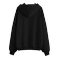 thumbnail image 4 of Xudanell Zip up Hoodie Women Baggy Sweatshirts Solid Color Stars Hoodies Plus Size Gym Clothes for Women Black S, 4 of 5