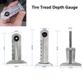 thumbnail image 4 of Stainless Steel Car Tyre Tire Tread Depth Gauge Meter Ruler Caliper Measure Tool 0-50Mm, 4 of 7