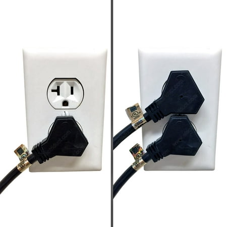 

Flat Plug Power Extension Cords - 3 Prong 13amp 125V 1625 W - Black