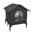 thumbnail image 2 of S SERENABLE Maison Extérieure pour Chat, Maisons pour Animaux Surélevées, Résistantes aux Intempéries, Portatives, Abri pour Chat Errant en Toile Oxford, Maisonnette pour Minou pour l'Hiver, Patio, Porche, m Noir, 2 of 9