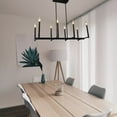 thumbnail image 2 of AA Décor 8 Light Candle Chandelier in Matte Black Finish - 9"H x 36"W x 15"D, 2 of 3
