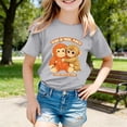 thumbnail image 2 of Kids Cute Monkey Cartoon Print T Shirt Graphic Tee for Girls and Boys Casual Comfortable Top, 2 of 3