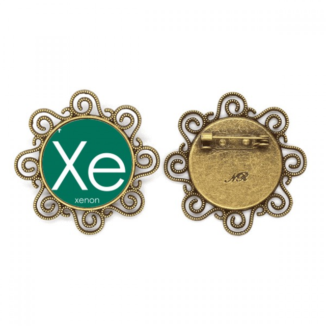 Broche de flores de gas raro xenon Xe Unbranded para mujeres y niñas M