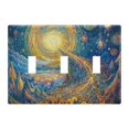 thumbnail image 2 of Dailycode Light Switch Plate Covers 2 Gang Wall Plate Plastics Outlet Covers for Kitchen Home Office Decor Infinite Path Lead To Sun, 2 of 8