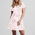 thumbnail image 7 of Nuoqisi Women's Fashion Summer Print Short Sleeve V-Neck Casual Dress - Relaxed Silhouette with Vibrant Pattern for Everyday Warm Weather Style, 7 of 7