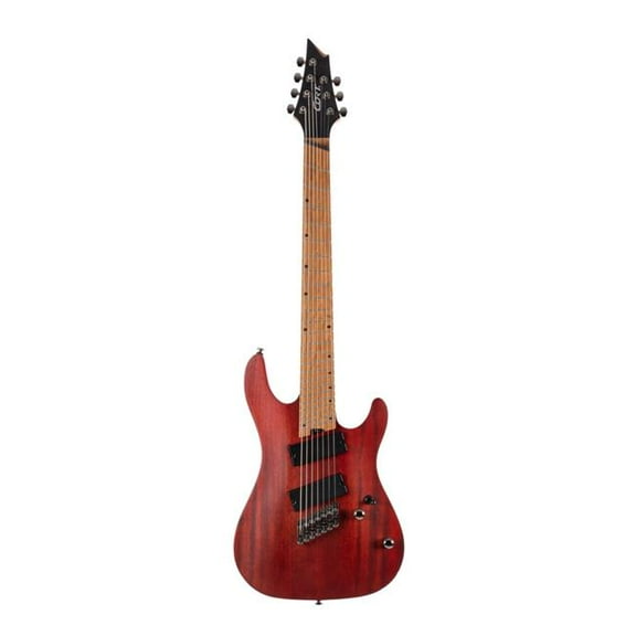 Cort KX Series Multi Scale 7 String Electric Guitar - Open Pore Mahogany