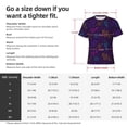 thumbnail image 2 of Yiaed Colorful Snake Print Mens Short Sleeve Tight Fit T-Shirt, Crewneck Casual Tee-Large, 2 of 5