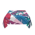 thumbnail image 3 of YFYANG Square Polyester Table Cloth, 60" x 60" Reusable Table Cover Kitchen Dining Room Red Abstract Leaf Texture Decorative Tablecloths for Tables of 2-4 People, 3 of 8