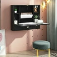 thumbnail image 3 of Gymax Wall Mounted Folding Laptop Desk Hideaway Organizer Storage Space Saver, 3 of 9