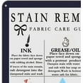 thumbnail image 2 of Funny Laundry Stain Removal Fabric Care Guide Metal Tin Sign Wall Decor Laundry Sign for Home Laundry Room Decor Gifts 8 x 12 inch, 2 of 4
