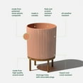 thumbnail image 2 of Veradek Demi Series Raised 16" Plastic-Stone Planter - (Terracotta/Brown, 1 Pack), 2 of 10