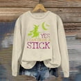 thumbnail image 4 of Yes I Can Drive A Stick Halloween Sweatshirts for Women Long Sleeve Crewneck Witch Graphic Sweatshirt Pullover Tops, 4 of 5