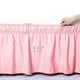 thumbnail image 3 of Falda de cama PiccoCasa de poliéster con volantes elásticos, tamaño completo, color rosa, 3 of 7