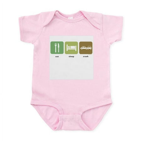 

CafePress - Eat Sleep Crash Cars Infant Bodysuit - Baby Light Bodysuit Size Newborn - 24 Months