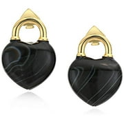 Kate Spade Open Heart Stone Black One Size Earrings WBRUH566001