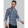 thumbnail image 4 of Serene Men's Printed Full Sleeve Casual Linen Shirt, 4 of 6