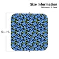 thumbnail image 2 of Yiaed Blue Flowers Print Leather Coasters for Drinks - Cup Coasters Coffee Table Kitchen Table Bar, Home & Office Gifts Handmade Drink Coasters-Square, 2 of 6