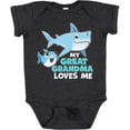 thumbnail image 3 of Inktastic My Great Grandma Loves Me with Cute Sharks Boys or Girls Baby Bodysuit, 3 of 5