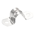 thumbnail image 4 of Uxcell 15mm(0.6") 201 Stainless Steel 2 Holes Rigid Pipe Strap Tension Tube Clamp 16 Pack, 4 of 5
