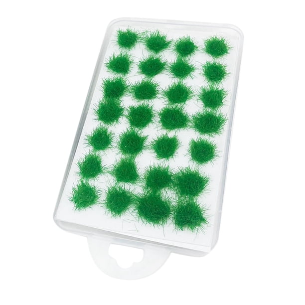 28x Césped en racimo Modelo de racimo de césped artificial Mechones de césped Racimo de flores para Espárragos Verdes
