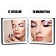 thumbnail image 2 of Espejo de maquillaje compacto YTLX con aumento de 1x/2 veces, plegable, negro, 2 of 6