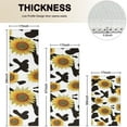 thumbnail image 4 of Black White Cow Pattern Sunflower Kitchen Rugs Sets Of 3,Kitchen Runner Rugs Non Skid Washable,Decorative Kitchen Floor Mats for Kitchen,Sink,Laundry,17"x30"+ 17"x47" + 17"x59", 4 of 6