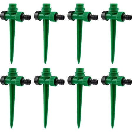 Lawn Sprinkler 8 Set Adjustable Watering System 8" x 4" Lawn Sprinkler Base for Lawn Nursery & Grass Irrigation Garden Water Sprinklers Plastic