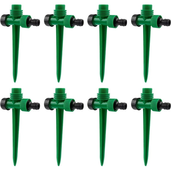 Lawn Sprinkler 8 Set Adjustable Watering System 8" x 4" Lawn Sprinkler Base for Lawn Nursery & Grass Irrigation Garden Water Sprinklers diy