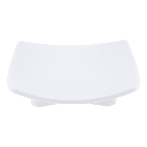 Unique Bargains 1 Pc Waterproof Soap Holder Curved White Soap Holder for Bathroom 3.74"x3.74"x0.71"