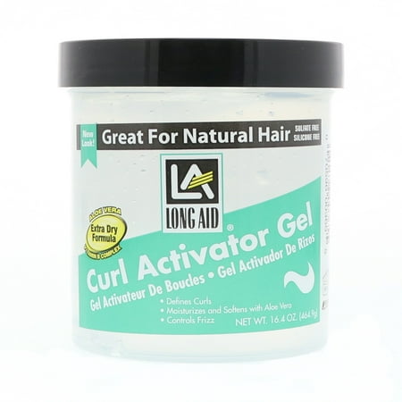 2 Pack - Long Aid Curl Activator Gel, Great for Natural Hair 16.4