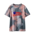 thumbnail image 1 of Pompotops T-shirt Mode Femme Imprimé Col Rond Manches Courtes Blouse Ample, 1 of 8