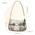 thumbnail image 3 of FORMRS Womens Shoulder Bag with Chain Strap Clutch Purse Cute Tote Handbag, Halloween Pumpkin Field, 3 of 7