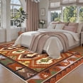 thumbnail image 2 of Washable Area Rug for Living Room, 5'x7' Geometric Pattern Non-Slip indoor Rug, Soft Low Pile & Stain Resistant Carpet for Bedroom, Dining Room, Kitchen, Entryway, Nursery, 2 of 8